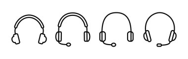 Kulaklık ikonu vektörü. Kulaklık ikonu. kulaklık