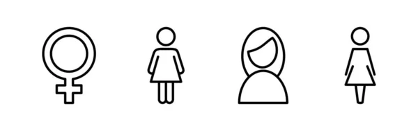 Female Icon Vector Toilet Icon Restroom Sign Gender — Stock Vector