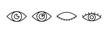 Göz simgesini. Göz ve görme simgesi. Göz vektör simgesi
