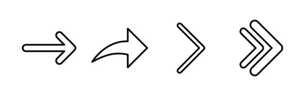 箭头图标 箭头符号 网页设计的箭头图标 — 图库矢量图片