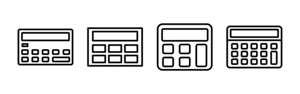 Wektor Ikony Kalkulatora Ikona Matematyczna Znak Finansowy — Wektor stockowy