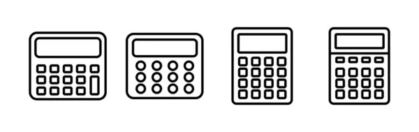Wektor Ikony Kalkulatora Ikona Matematyczna Znak Finansowy — Wektor stockowy