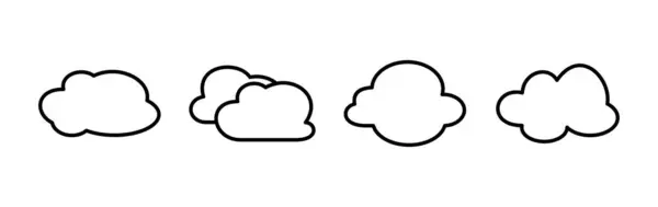 Cloud Icon Vector Cloud Data Cloud Services — Stock Vector