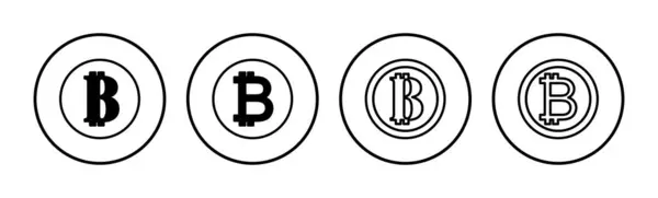 Bitcoin Simge Vektörü Ödeme Sembolü Kripto Para Birimi Logosu — Stok Vektör