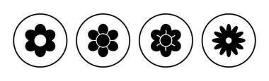 Çiçek ikonu vektörü. Çiçek ikonu. çiçek logosu