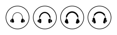 Kulaklık ikonu vektörü. Kulaklık ikonu. kulaklık