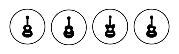 Εικονίδιο Κιθάρας Διάνυσμα Σύμβολο Μουσικού Οργάνου — Διανυσματικό Αρχείο