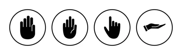手图标向量 手的符号棕榈 — 图库矢量图片