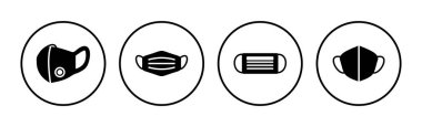 Yüz maskesi ikon vektörü. tıbbi Yüz Maskesi simgesi. 