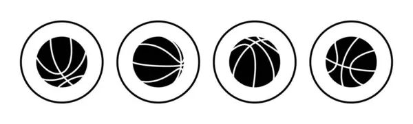 Баскетбольный Вектор Икон Вектор Логотипа Баскетбола — стоковый вектор