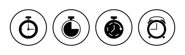 Icono Del Reloj Icono Tiempo Vector Icono Del Reloj Estilo — Archivo Imágenes Vectoriales