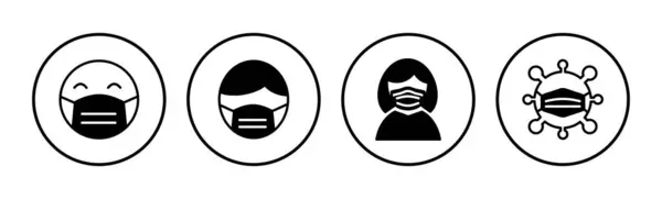 Vektor Masky Obličeje Ikona Lékařské Masky Obličeje — Stockový vektor