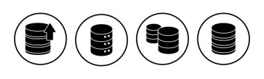 Veritabanı simge vektörü. sunucu simgesi. depolama