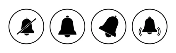 Düz Moda Bell Simgesi Vektörü Izole Edildi Bildirim Sembolü Web — Stok Vektör