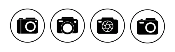 相机图标在流行的平面风格隔离 相机标志网站的设计 — 图库矢量图片