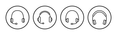 Kulaklık ikonu vektörü. Kulaklık ikonu. kulaklık
