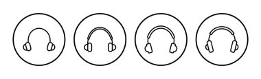 Kulaklık ikonu vektörü. Kulaklık ikonu. kulaklık