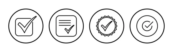Icono Vector Aprobado Icono Medalla Aprobado Certificado — Vector de stock
