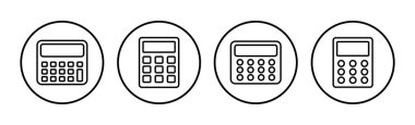 Hesap makinesi ikon vektörü. Matematik ikonu. finans imzası