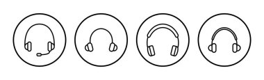 Kulaklık ikonu vektörü. Kulaklık ikonu. kulaklık