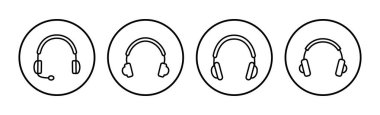 Kulaklık ikonu vektörü. Kulaklık ikonu. kulaklık