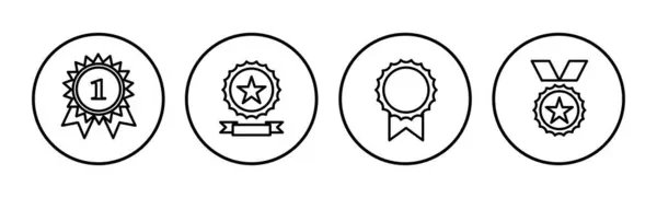 Atteindre Vecteur Icône Médaille Icône Vecteur Prix Certificat Approuvé — Image vectorielle