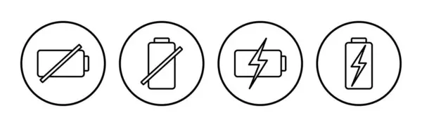 Vettore Icona Batteria Indicatore Carica Batteria Icona — Vettoriale Stock