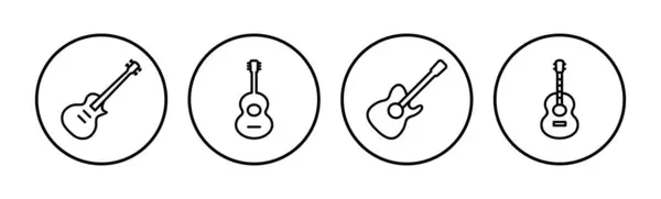 Guitar Icon Vector Musical Instrument Sign — Stock Vector