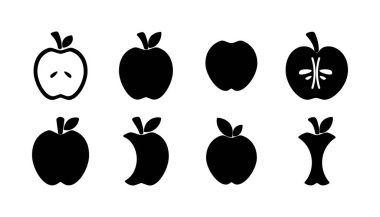 Elma ikonu vektörü. elma sembolü