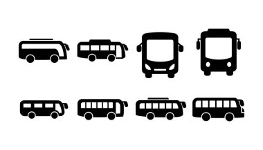 Otobüs simgesi vektörü. bus vektör simgesi