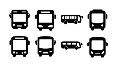 Otobüs simgesi vektörü. bus vektör simgesi