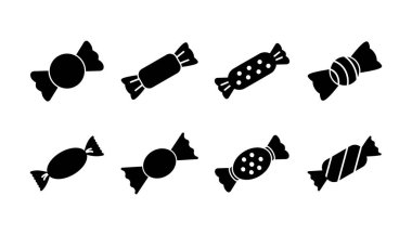 Şeker ikonu vektörü. Şeker vektörü simgesi