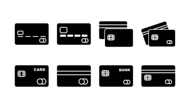 Kredi kartı ikon vektörü. Ödeme ikonu. debit ödeme simgesi