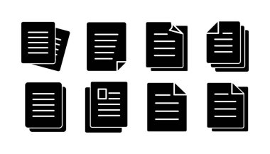 Belge simgesi vektörü. Kağıt ikonu. Dosya Simgesi