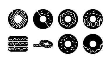 Çörek ikonu vektörü. Çörek ikonu. donut logosu