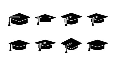 Eğitim ikonu vektörü. mezuniyet kapsülü vektörü