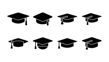 Eğitim ikonu vektörü. mezuniyet kapsülü vektörü