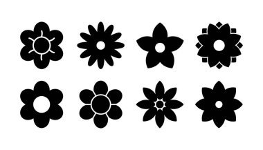 Çiçek ikonu vektörü. Çiçek ikonu. çiçek logosu