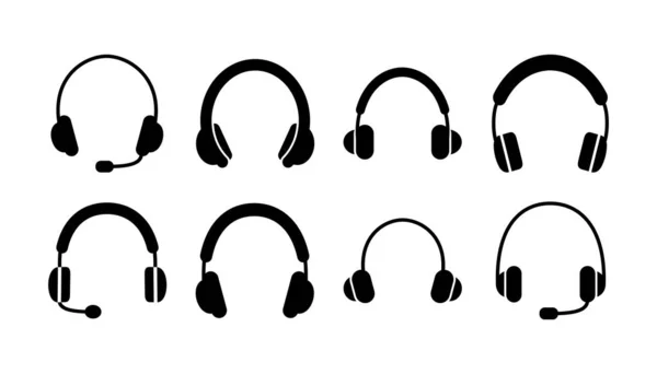 Vecteur Icône Casque Casque Écouteurs Icône Casque Écoute — Image vectorielle
