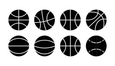 Basketbol ikonu vektörü. Basketbol logo vektör simgesi