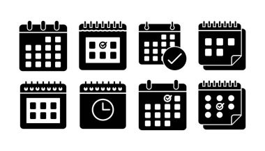 Takvim simgesi vektörü. Takvim sembolü