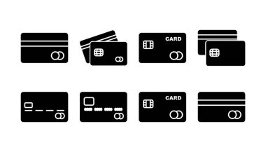 Kredi kartı ikon vektörü. Ödeme ikonu. debit ödeme simgesi