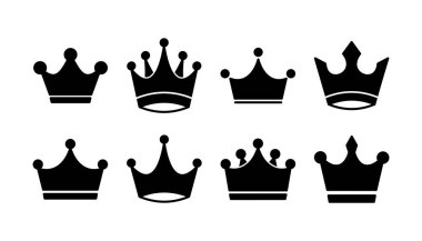 Crown Simgesi vektörü. Web sitesi tasarımı için taç sembolü,