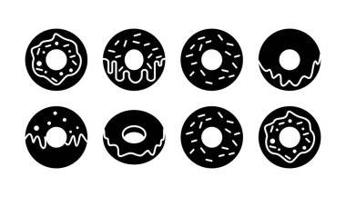 Çörek ikonu vektörü. Çörek ikonu. donut logosu