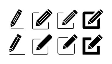 Simge vektörünü düzenle. Belge imza ve sembolünü düzenle. kalem
