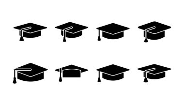 Eğitim ikonu vektörü. mezuniyet kapsülü vektörü