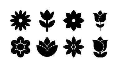Çiçek ikonu vektörü. Çiçek ikonu. çiçek logosu