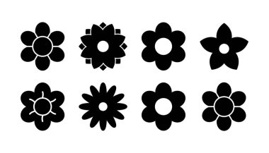 Çiçek ikonu vektörü. Çiçek ikonu. çiçek logosu