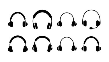 Kulaklık ikonu vektörü. Kulaklık ikonu. kulaklık