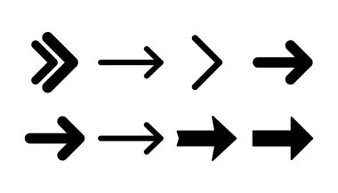 Ok simgesi. Ok sembolü. Web tasarımınız için ok simgesi.